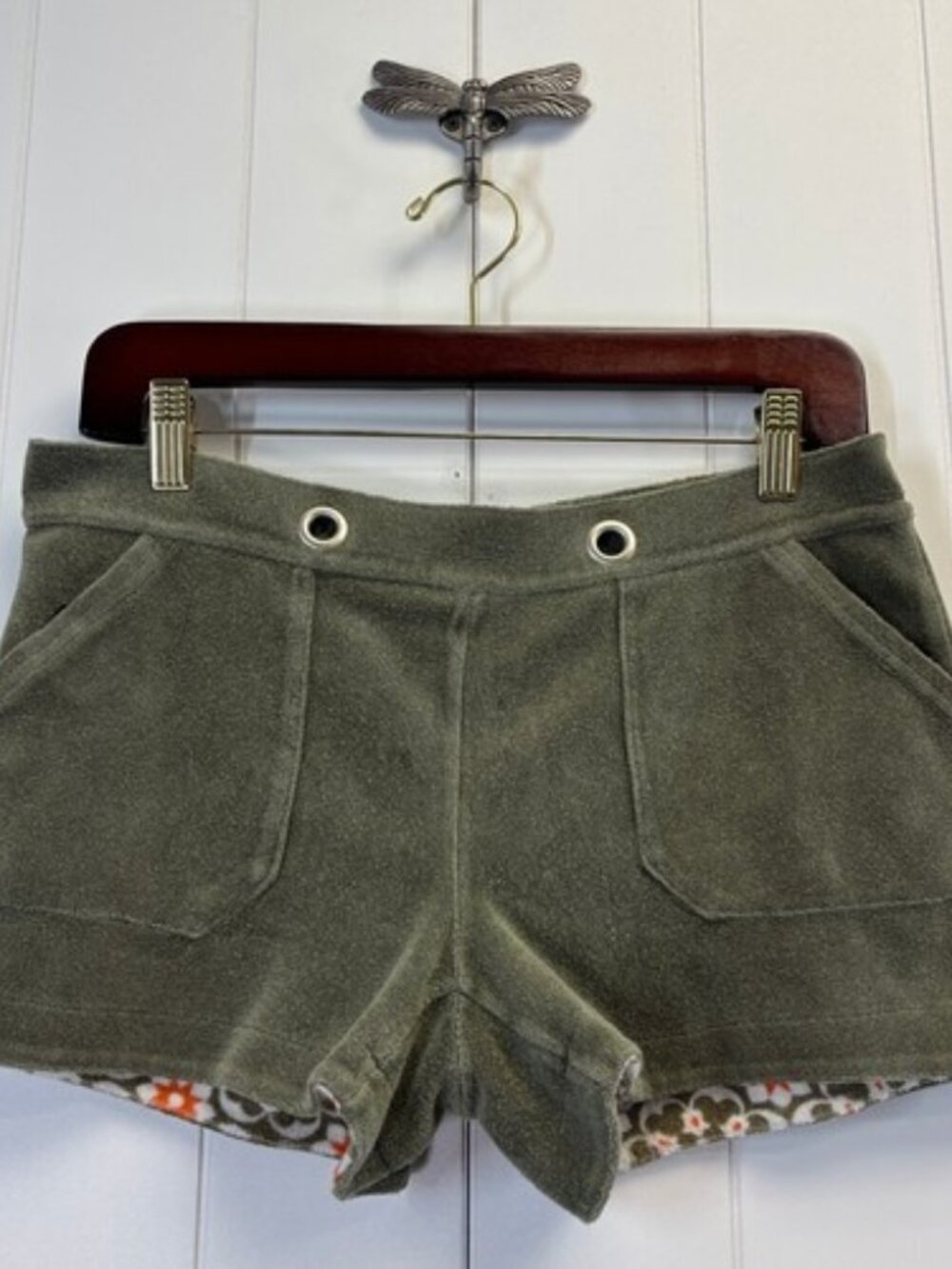 Moda International Women Y2K Festival Terry Cloth Micro Mini Shorts Size XS Boho